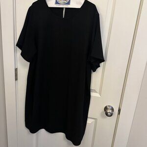 Madewell Flutter Sleeve Black Dress (Size: XXL)